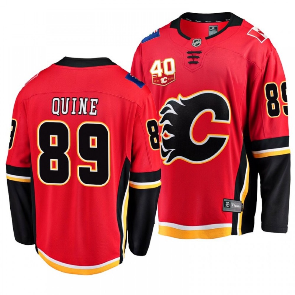 Men's Fanatics Branded Dillon Dube Red Calgary Flames Home