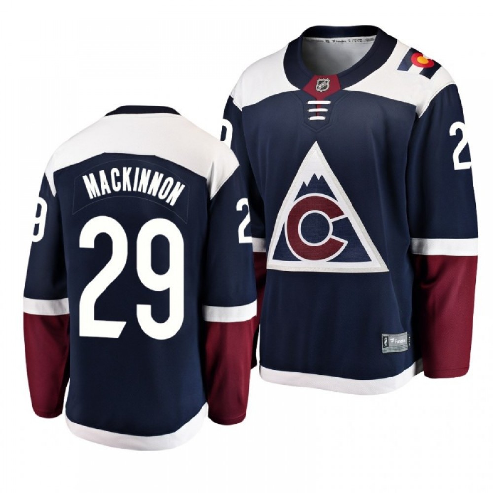 Men's Fanatics Branded Nathan MacKinnon White Colorado Avalanche Away Premier Breakaway Player Jersey