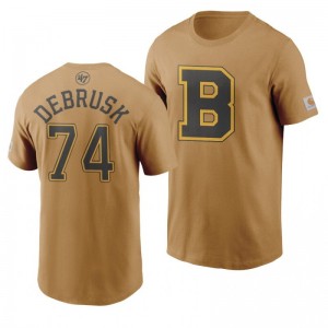 Bruins Jake Debrusk Brown Vintage Carhartt X 47 Branded MVP T-Shirt - Sale