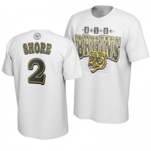 Bruins Eddie Shore Retro White 90s Vintage T-Shirt - Sale