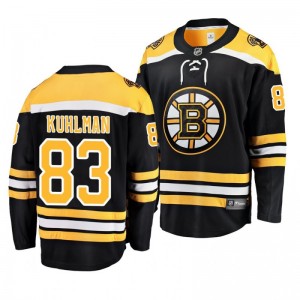 Bruins Karson Kuhlman Black 2019 Home Breakaway Player Jersey - Sale
