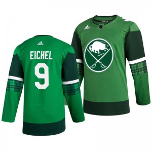 Sabres Jack Eichel 2020 St. Patrick's Day Authentic Player Green Jersey - Sale