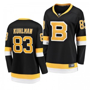 Women's Bruins Karson Kuhlman Black Alternate Breakaway Premier Jersey - Sale