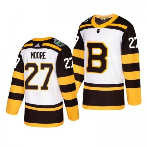 John Moore Bruins 2019 Winter Classic Adidas Authentic Player White Jersey - Sale