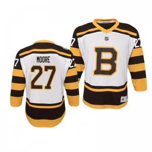 Bruins John Moore 2019 Winter Classic White Youth Jersey - Sale