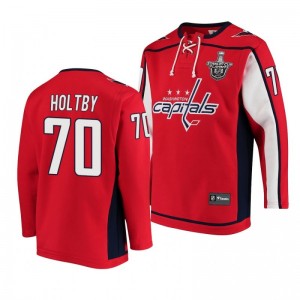 2020 Stanley Cup Playoffs Capitals Braden Holtby Jersey Hoodie Red - Sale
