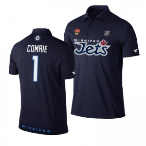 Jets 2019 Heritage Classic Navy Eric Comrie Polo Shirt - Sale