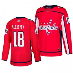 Alexander Alexeyev Capitals 2018 Red Draft NHL Home Jersey - Sale