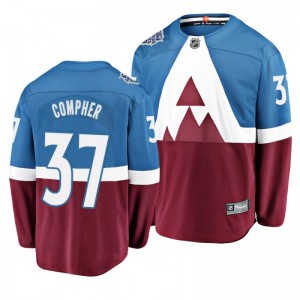 J. T. Compher #37 2020 Stadium Series Colorado Avalanche Breakaway Player Jersey - Blue Burgundy - Sale