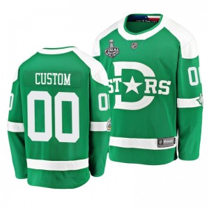 Men Stars Custom 2020 Stanley Cup Final Winter Classic Green Jersey - Sale