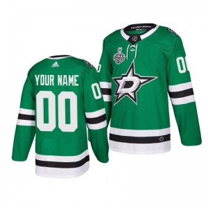 Men's Stars Custom 2020 Stanley Cup Final Authentic Patch Kelly Green Jersey - Sale
