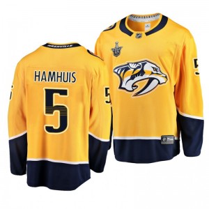 Predators 2019 Stanley Cup Playoffs Dan Hamhuis Breakaway Player Gold Jersey - Sale