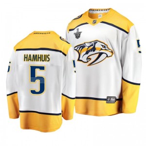Predators Dan Hamhuis 2019 Stanley Cup Playoffs Away Player Jersey White - Sale