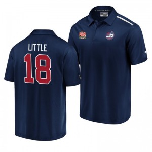 Jets 2019 Heritage Classic Navy Authentic Pro Bryan Little Polo - Sale