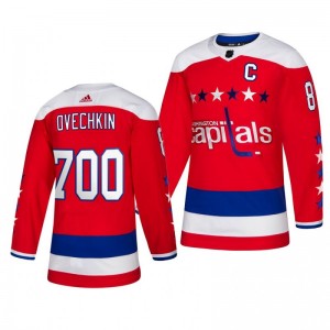 Alexander Ovechkin 700 Goals Capitals Alternate Authentic Red Jersey - Sale