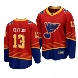 Kyle Clifford Blues Reverse Retro Red Breakaway Player Jersey - Sale