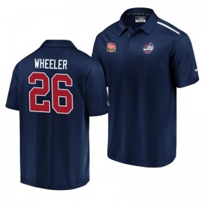 Jets 2019 Heritage Classic Navy Authentic Pro Blake Wheeler Polo - Sale