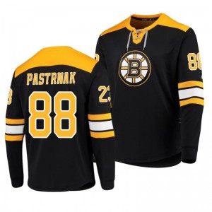 Bruins David Pastrnak Black Adidas Platinum Long Sleeve Jersey T-Shirt - Sale