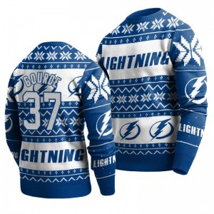 Lightning Yanni Gourde Blue 2019 Ugly Christmas Sweater - Sale