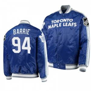 Varsity Maple Leafs Tyson Barrie Blue O-Line Full-Snap Men's Jacket - Sale