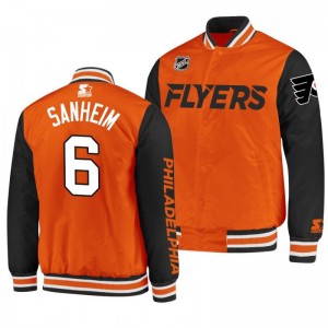 Philadelphia Flyers Travis Sanheim Classic Authentic Pro Orange Jacket - Sale