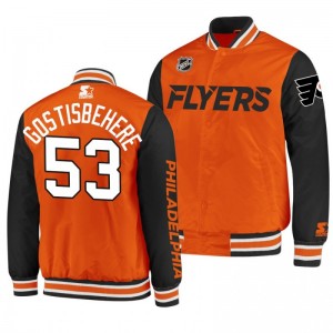 Philadelphia Flyers Shayne Gostisbehere Classic Player Authentic Pro Orange Jacket - Sale