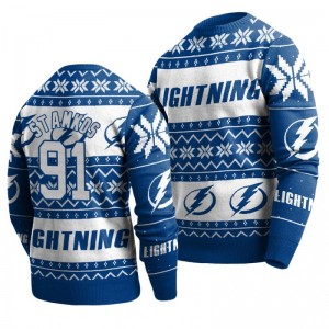 Lightning Steven Stamkos Blue 2019 Ugly Christmas Sweater - Sale