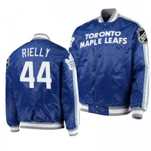 Varsity Maple Leafs Morgan Rielly Blue O-Line Full-Snap Men's Jacket - Sale