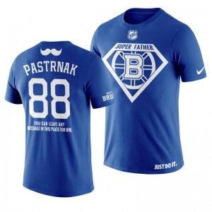Boston Bruins David Pastrnak Navy Father's Day Super Dad T-shirt - Sale