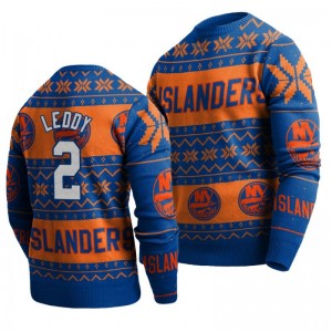 Islanders Nick Leddy Royal 2019 Ugly Christmas Sweater - Sale