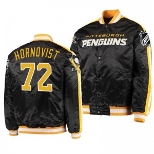 Varsity Penguins Patric Hornqvist Black O-Line Full-Snap Men's Jacket - Sale