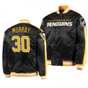 Varsity Penguins Matt Murray Black O-Line Full-Snap Men's Jacket - Sale