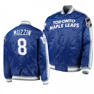 Varsity Maple Leafs Jake Muzzin Blue O-Line Full-Snap Men's Jacket - Sale
