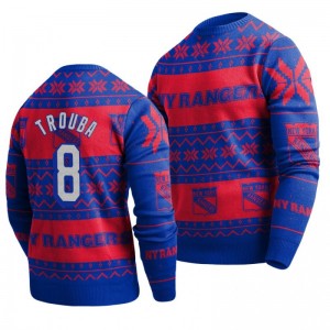 Rangers Jacob Trouba Blue 2019 Ugly Christmas Sweater - Sale