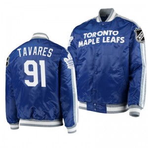 Varsity Maple Leafs John Tavares Blue O-Line Full-Snap Men's Jacket - Sale