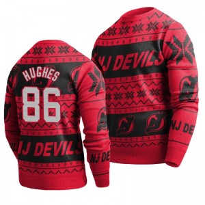 Devils Jack Hughes Red 2019 Ugly Christmas Sweater - Sale