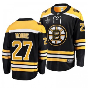 Bruins 2019 Stanley Cup Playoffs John Moore Breakaway Player Black Jersey - Sale