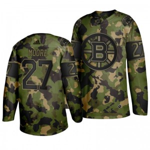 Bruins John Moore Green Camouflage Memorial Day Jersey - Sale