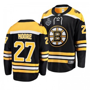 Bruins 2019 Stanley Cup Final John Moore Home Breakaway Black Youth Jersey - Sale