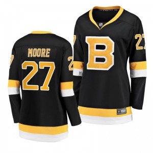 Women's Bruins John Moore Black Alternate Breakaway Premier Jersey - Sale