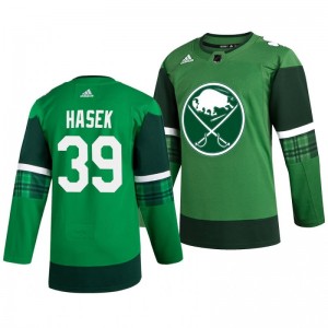 Sabres Dominik Hasek 2020 St. Patrick's Day Authentic Player Green Jersey - Sale