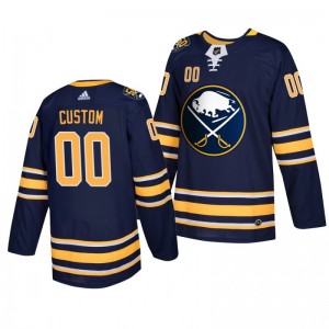 50th Anniversary Buffalo Sabres Navy Home Authentic Player Custom Jersey - Sale