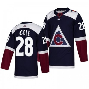Ian Cole Avalanche Navy Authentic Third Alternate Jersey - Sale