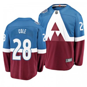 Ian Cole #28 2020 Stadium Series Colorado Avalanche Breakaway Player Jersey - Blue Burgundy - Sale