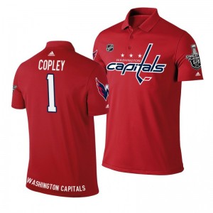 Pheonix Copley Capitals Red Stanley Cup Adidas Polo Shirt - Sale