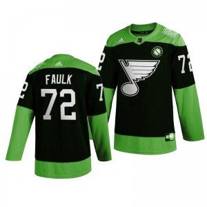 St. Louis Blues Hockey Fight nCoV justin faulk Green Jersey - Sale