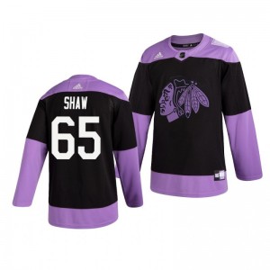 Andrew Shaw Blackhawks Black Hockey Fights Cancer Practice Jersey - Sale
