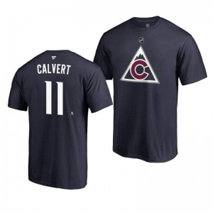 Avalanche Matt Calvert Navy Alternate Authentic Stack T-Shirt - Sale