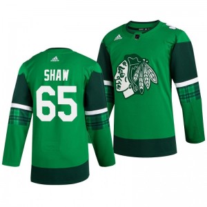 Blackhawks Andrew Shaw 2020 St. Patrick's Day Authentic Player Green Jersey - Sale