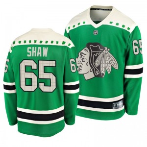 Blackhawks Andrew Shaw 2020 St. Patrick's Day Replica Player Green Jersey - Sale